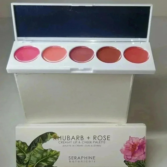 RHUBARB + ROSE CREAMY LIP & CHEEK PALETTE - Picture 3 of 5